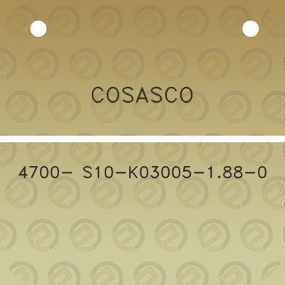 cosasco-4700-s10-k03005-188-0