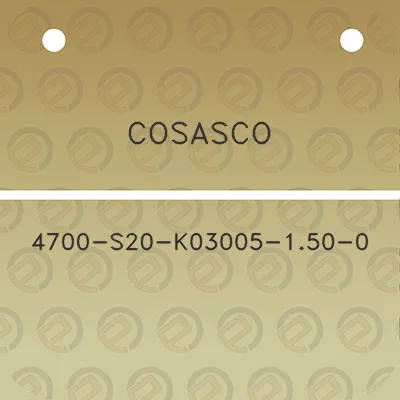 cosasco-4700-s20-k03005-150-0