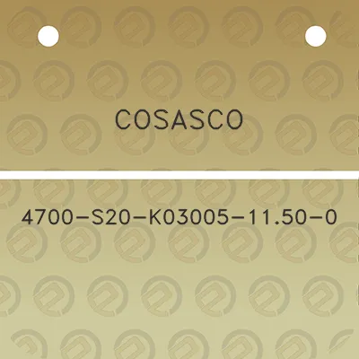 cosasco-4700-s20-k03005-1150-0