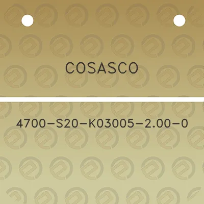 cosasco-4700-s20-k03005-200-0