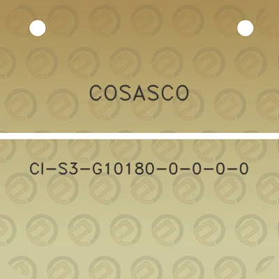 cosasco-ci-s3-g10180-0-0-0-0