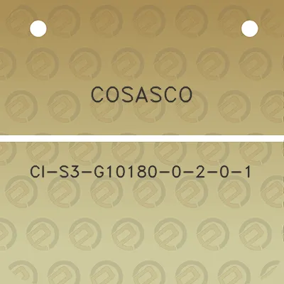 cosasco-ci-s3-g10180-0-2-0-1