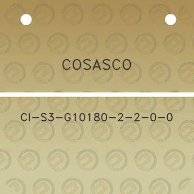 cosasco-ci-s3-g10180-2-2-0-0