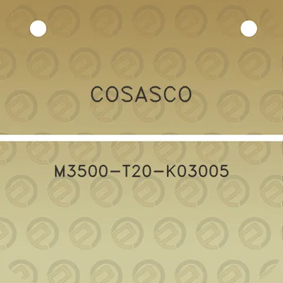 cosasco-m3500-t20-k03005