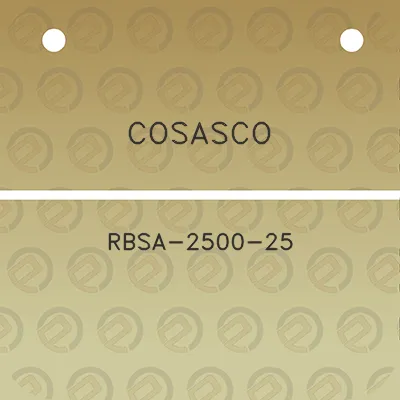 cosasco-rbsa-2500-25