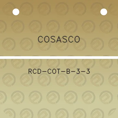 cosasco-rcd-cot-b-3-3