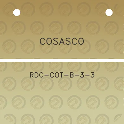 cosasco-rdc-cot-b-3-3