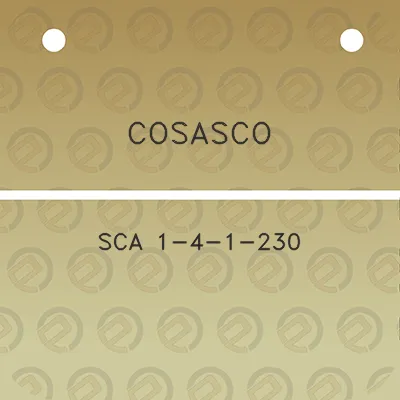 cosasco-sca-1-4-1-230