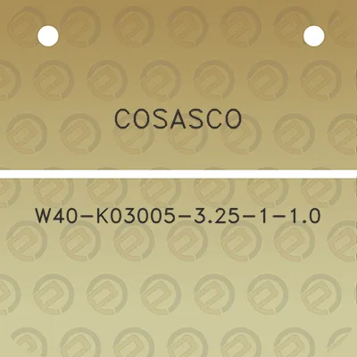 cosasco-w40-k03005-325-1-10