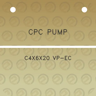 cpc-pump-c4x6x20-vp-ec