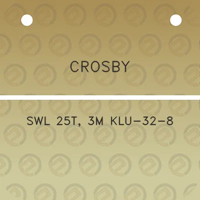 crosby-swl-25t-3m-klu-32-8