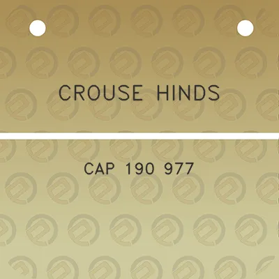 crouse-hinds-cap-190-977