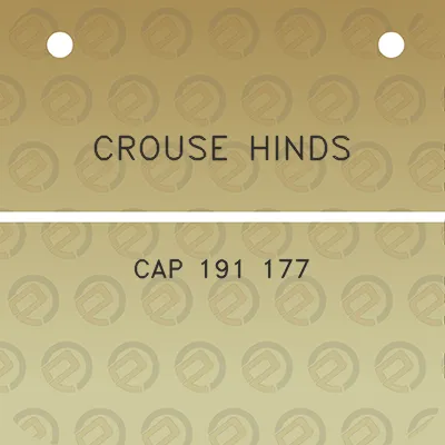 crouse-hinds-cap-191-177