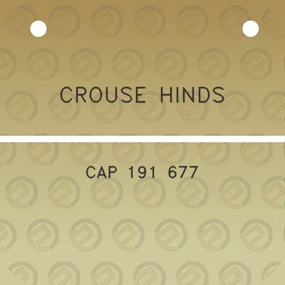 crouse-hinds-cap-191-677