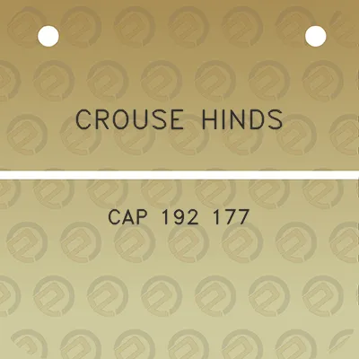 crouse-hinds-cap-192-177