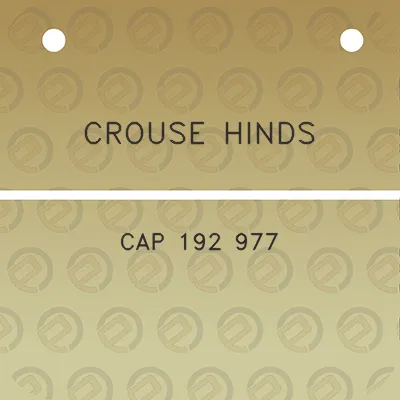 crouse-hinds-cap-192-977