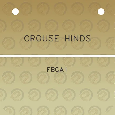 crouse-hinds-fbca1