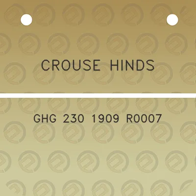 crouse-hinds-ghg-230-1909-r0007