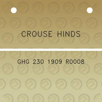 crouse-hinds-ghg-230-1909-r0008