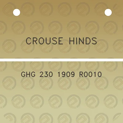 crouse-hinds-ghg-230-1909-r0010