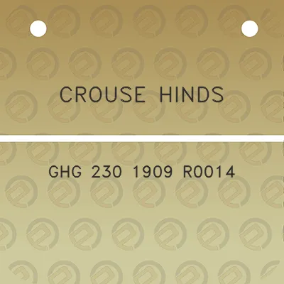 crouse-hinds-ghg-230-1909-r0014