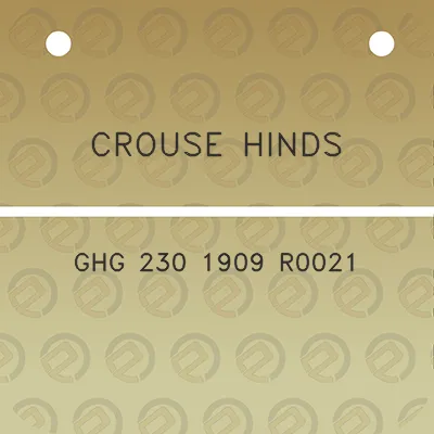 crouse-hinds-ghg-230-1909-r0021