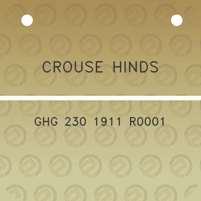 crouse-hinds-ghg-230-1911-r0001