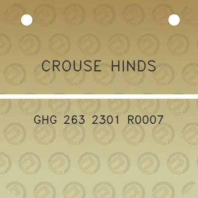 crouse-hinds-ghg-263-2301-r0007