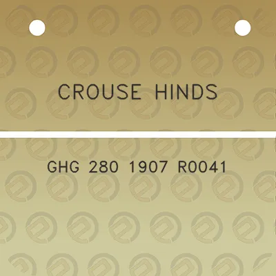 crouse-hinds-ghg-280-1907-r0041