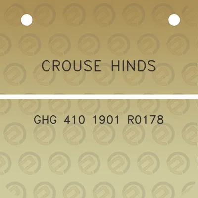 crouse-hinds-ghg-410-1901-r0178