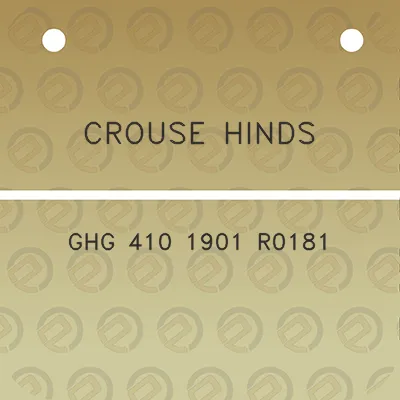 crouse-hinds-ghg-410-1901-r0181