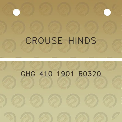 crouse-hinds-ghg-410-1901-r0320