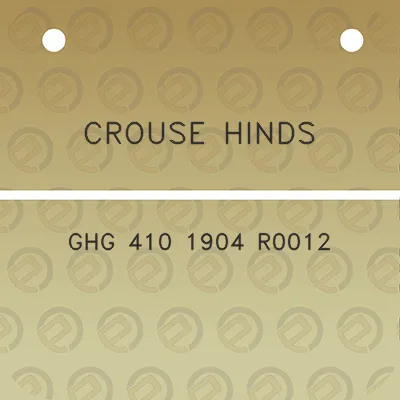 crouse-hinds-ghg-410-1904-r0012