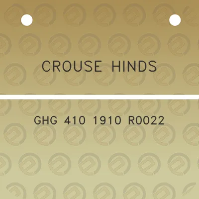 crouse-hinds-ghg-410-1910-r0022