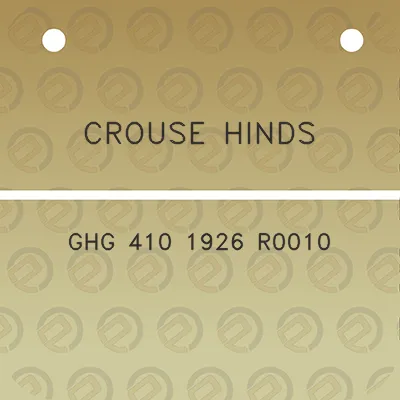 crouse-hinds-ghg-410-1926-r0010