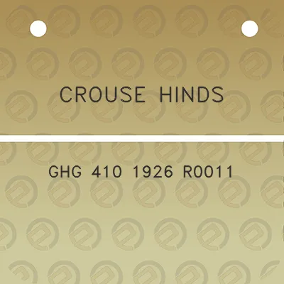 crouse-hinds-ghg-410-1926-r0011