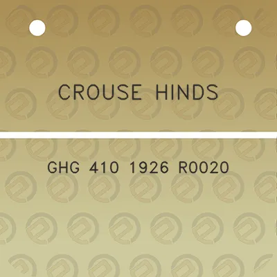 crouse-hinds-ghg-410-1926-r0020