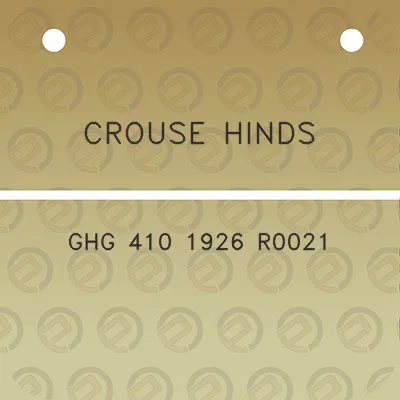 crouse-hinds-ghg-410-1926-r0021