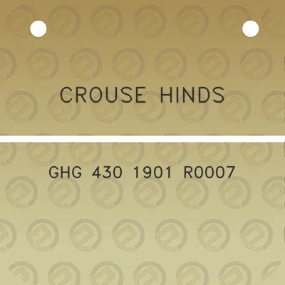 crouse-hinds-ghg-430-1901-r0007