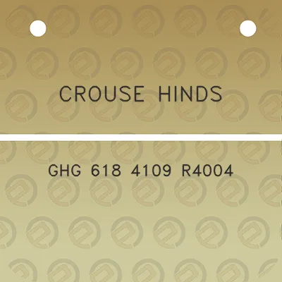 crouse-hinds-ghg-618-4109-r4004