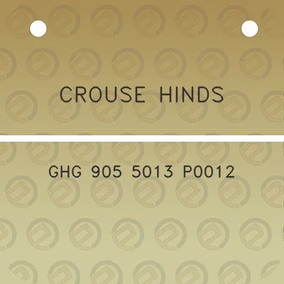 crouse-hinds-ghg-905-5013-p0012