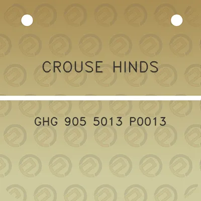 crouse-hinds-ghg-905-5013-p0013