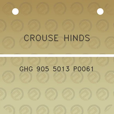 crouse-hinds-ghg-905-5013-p0061