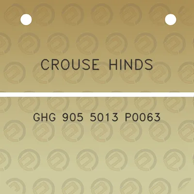 crouse-hinds-ghg-905-5013-p0063