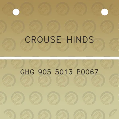 crouse-hinds-ghg-905-5013-p0067