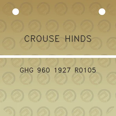 crouse-hinds-ghg-960-1927-r0105