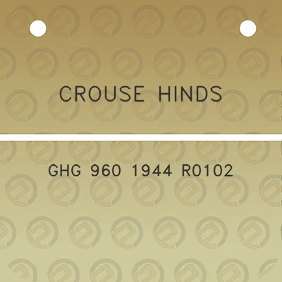 crouse-hinds-ghg-960-1944-r0102