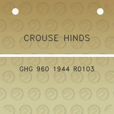 crouse-hinds-ghg-960-1944-r0103