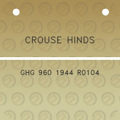 crouse-hinds-ghg-960-1944-r0104