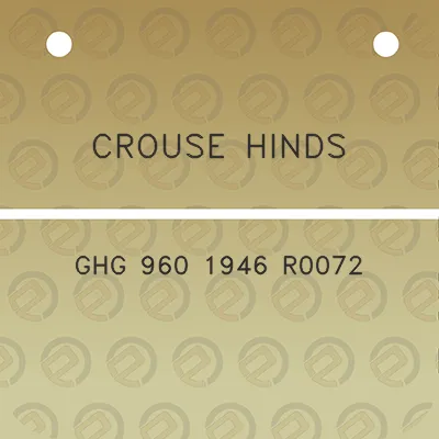 crouse-hinds-ghg-960-1946-r0072